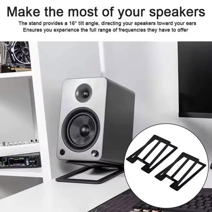 Support audio de bureau inclinable à 15 degrés pour enceintes HIFI