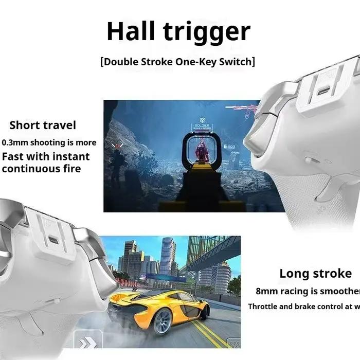 Contrôleur de jeu sans fil avec écran intégré 2 pouces joystick gyroscope 6 axes lumière RVB multiplateforme pour gamer occasionnels et professionnels