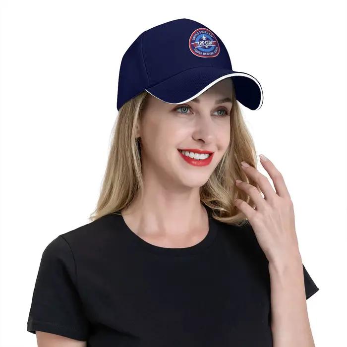 Casquettes sandwich avec logo Top Gun unisexes, vintage, casquette de baseball, chapeau de film des années 80, casquette réglable en polyester, chapeau de printemps
