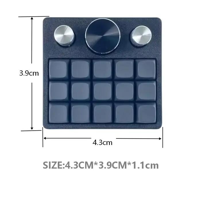 Clavier mécanique programmable personnalisé Macro 18 touches 3 boutons