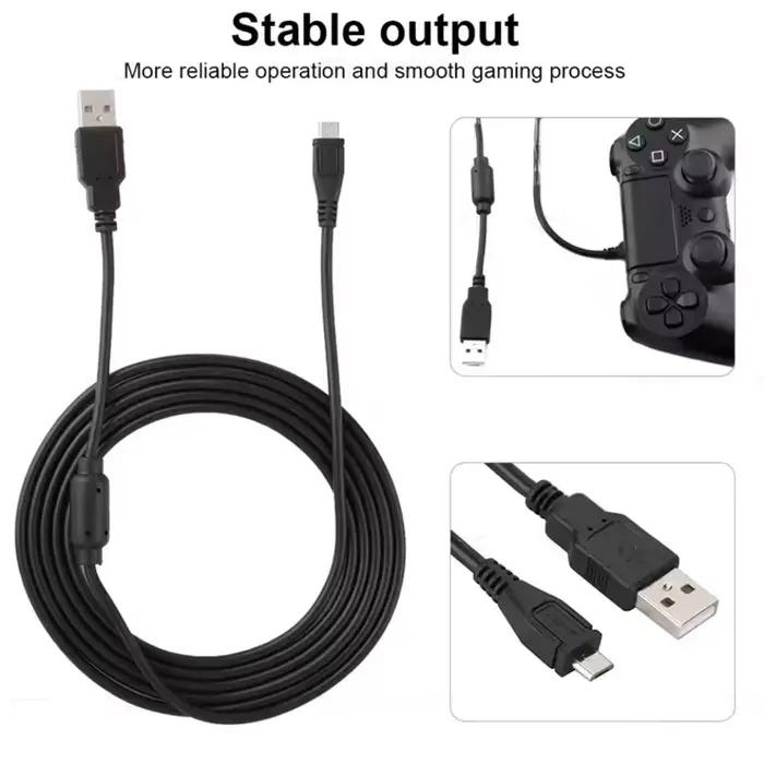 Câble de chargement de données USB 1.8M 3M pour contrôleur PS4