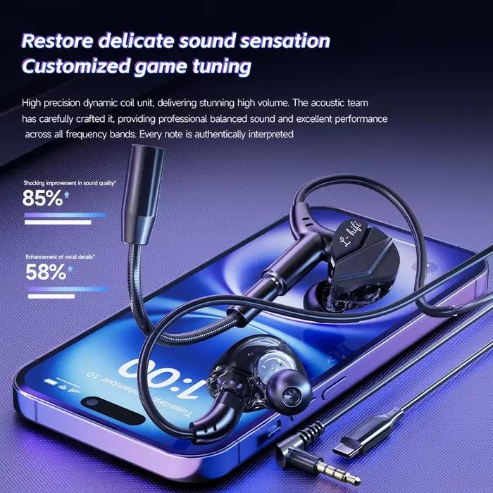 Casque de jeu E-Sports 7.1 Surround Sound Hifi Stéréo Casque filaire 3