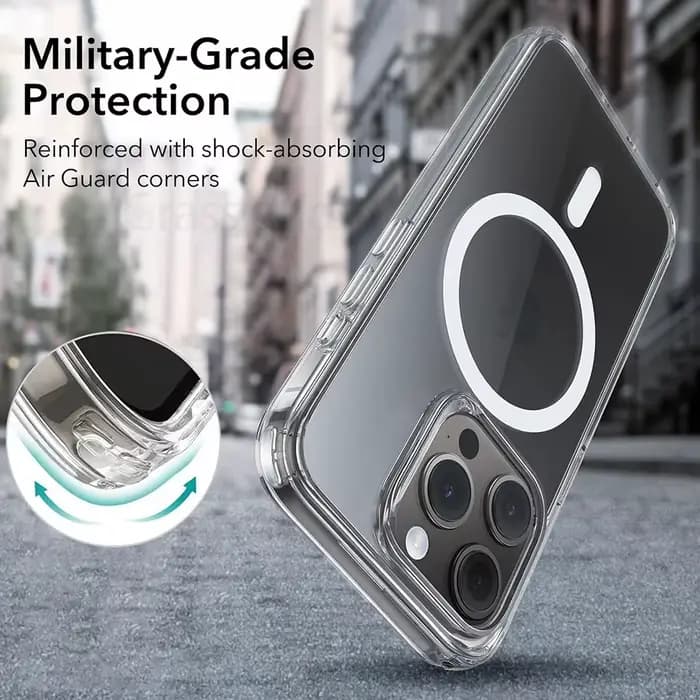 Coque transparente magnétique de luxe pour iPhone
