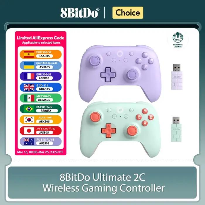 Contrôleur de jeu sans fil 8BitDo Ultimate 2C pour PC