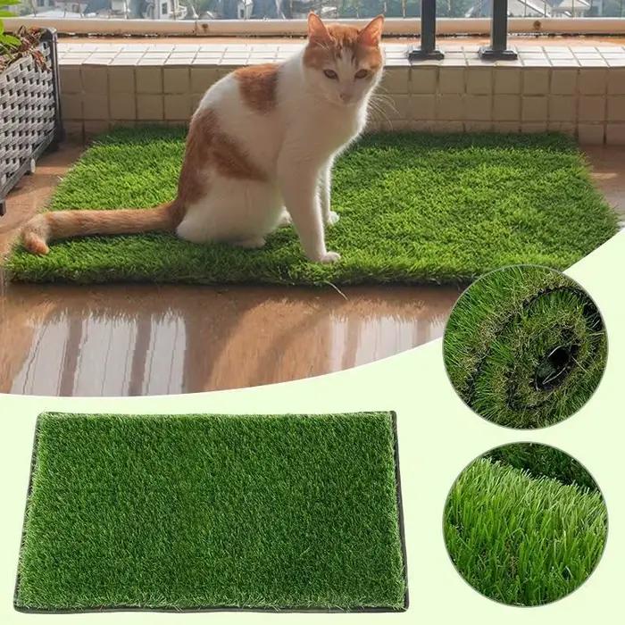 Tapis de toilette réutilisable pour chien : tapis en herbe artificielle pour chien, toilettes pour chien, tapis d'entraînement, toilettes pour chien pour balcon et jardin