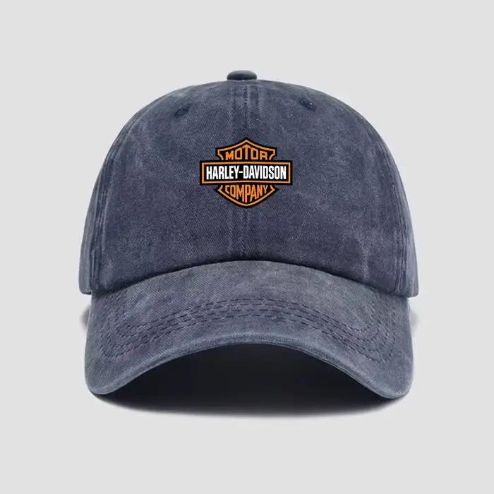 Casquette de baseball simple avec logo imprimé, protection solaire, pour Harley Davidson Softail Sportster VRSC Touring X48 883 1200