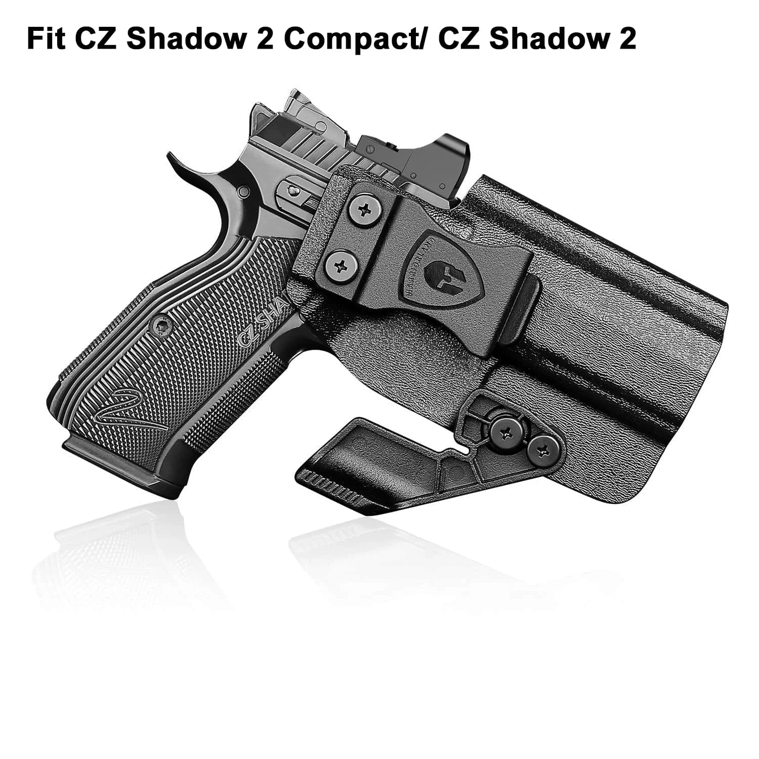 Fit CZ Shadow 2 Compact/CZ Shadow 2, étui droit IWB Kydex, griffe, ceinture intérieure dissimulée, v