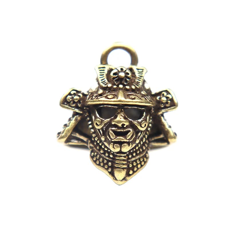 Accessoires de perles en paracorde pour casque de samouraï japonais rétro en laiton, outil EDC extér