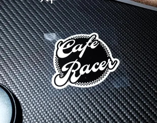 Café Racer moto autocollant rétro casque à carreaux autocollants Vintage Motocross décalcomanies voi