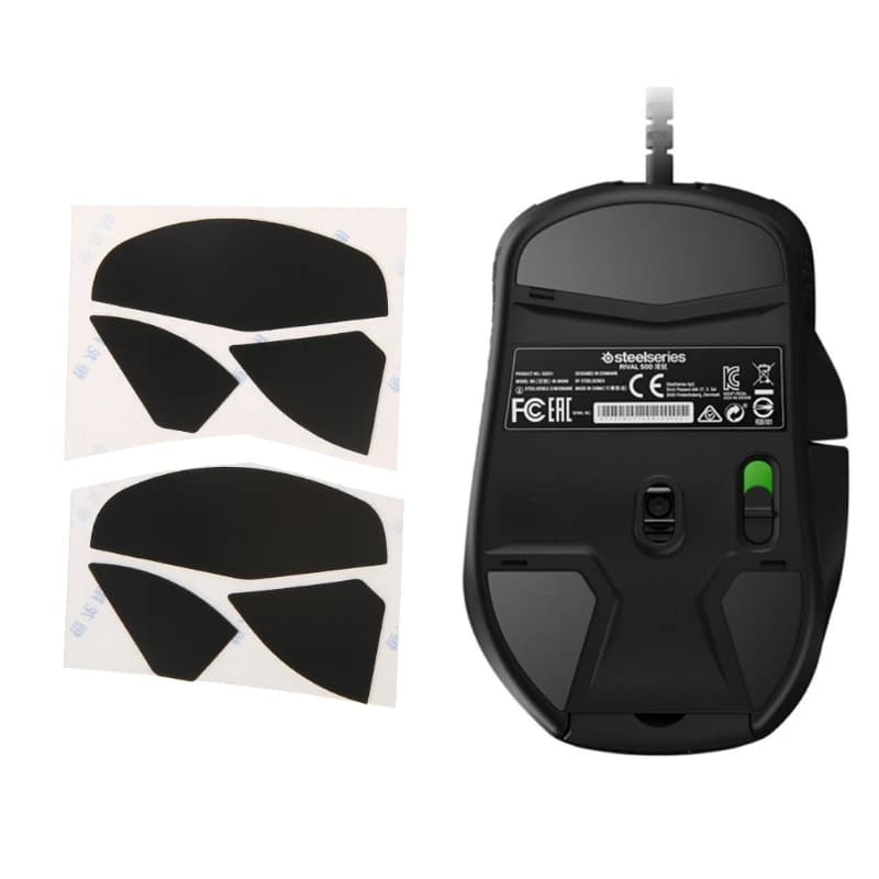 Lot de 2 patins à pied de souris de rechange, épaisseur 0.6mm, pour steelseries Rival 500