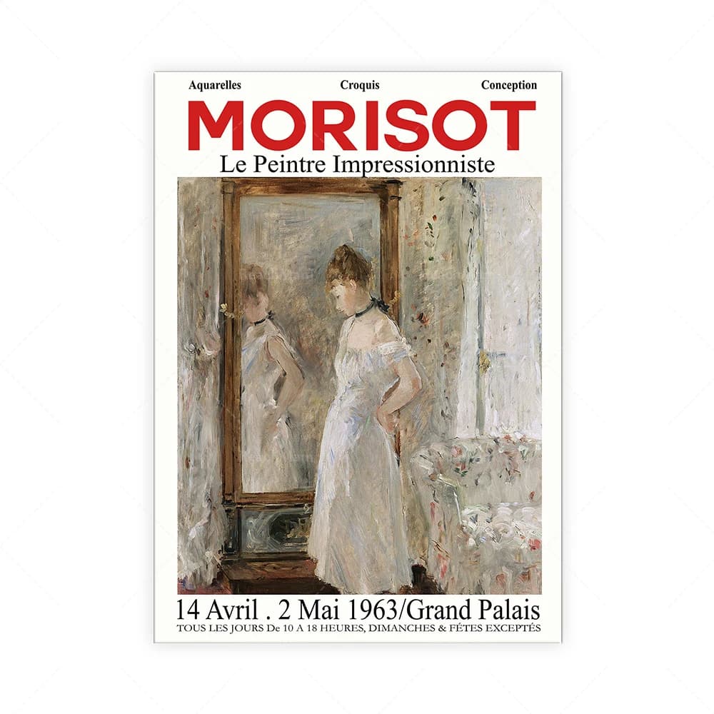 Berthe Morisot – affiche murale de musée médiévale, art abstrait, décoration de maison
