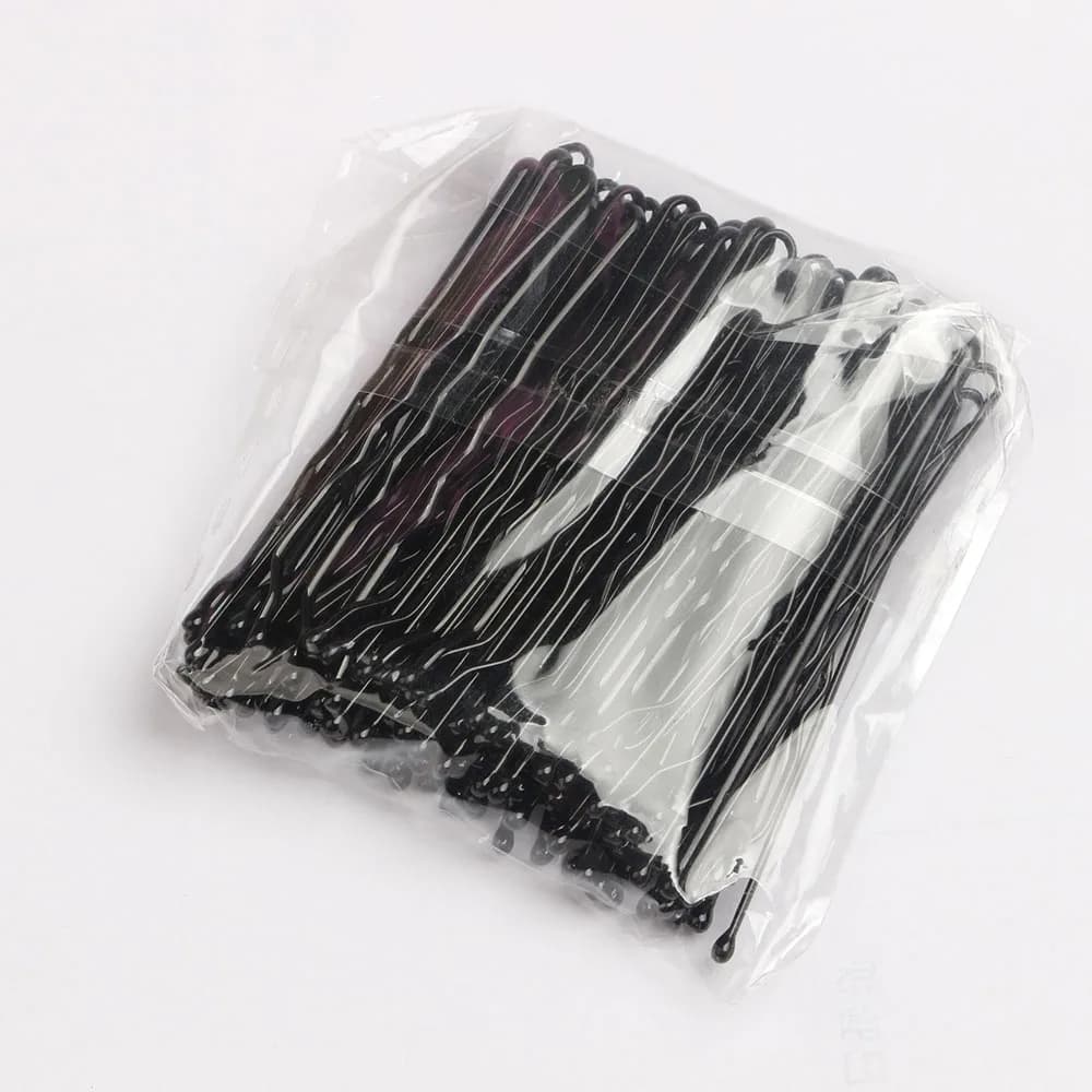 Épingles à cheveux pour femmes, 4 couleurs, 5cm, 50 pièces, pinces à cheveux bouclées, accessoires d