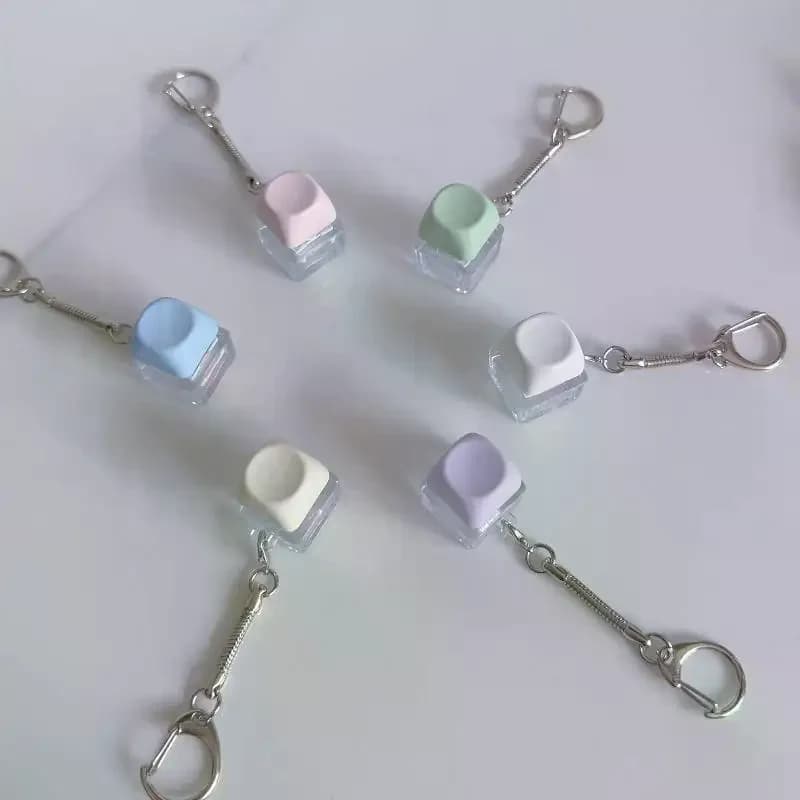 Porte-clés clavier mécanique LED 1/2 touche, bouton de clavier à pression, pour cadeaux, pour passer