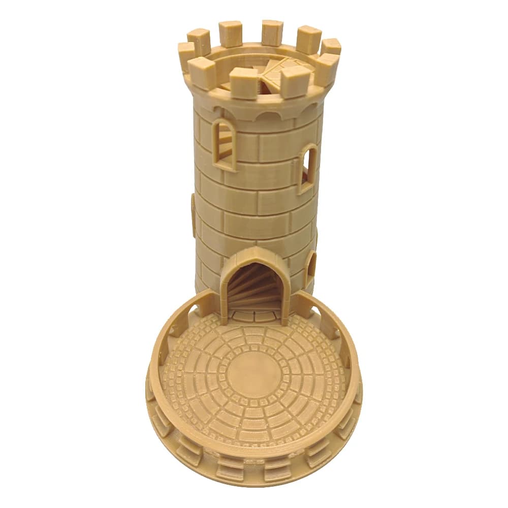 Tour de dés médiéval pour jeux de société, DND Twister, accessoire pour plis, château roulant britan