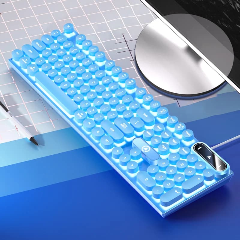 Clavier de bureau filaire USB, frappe silencieuse, conception ergonomique pour ordinateur domestique