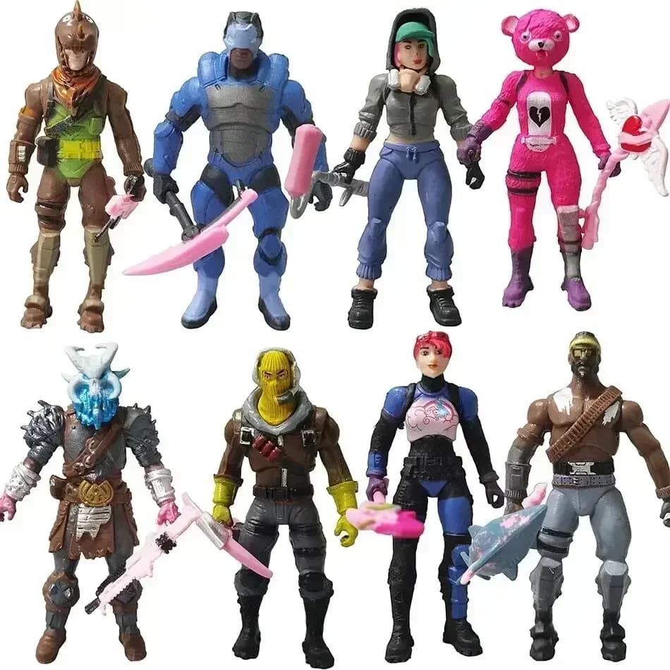 Figurines PVC Fortnite 10cm, lot de 8 pièces