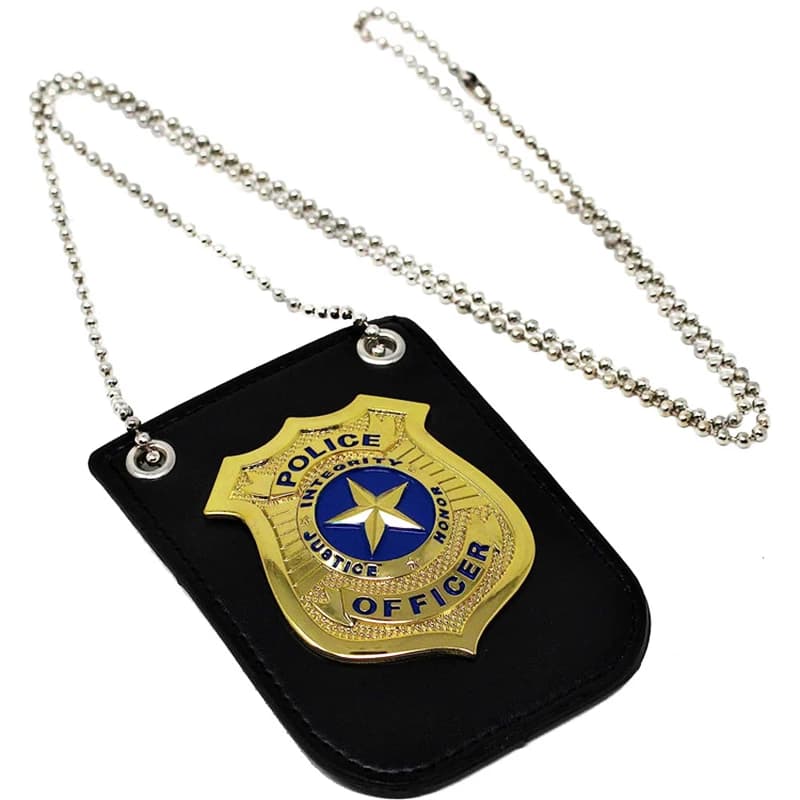 Simulation Cosplay Police jeu de rôle jouet habiller semblant jouer Police Badge spécial avec chaîne