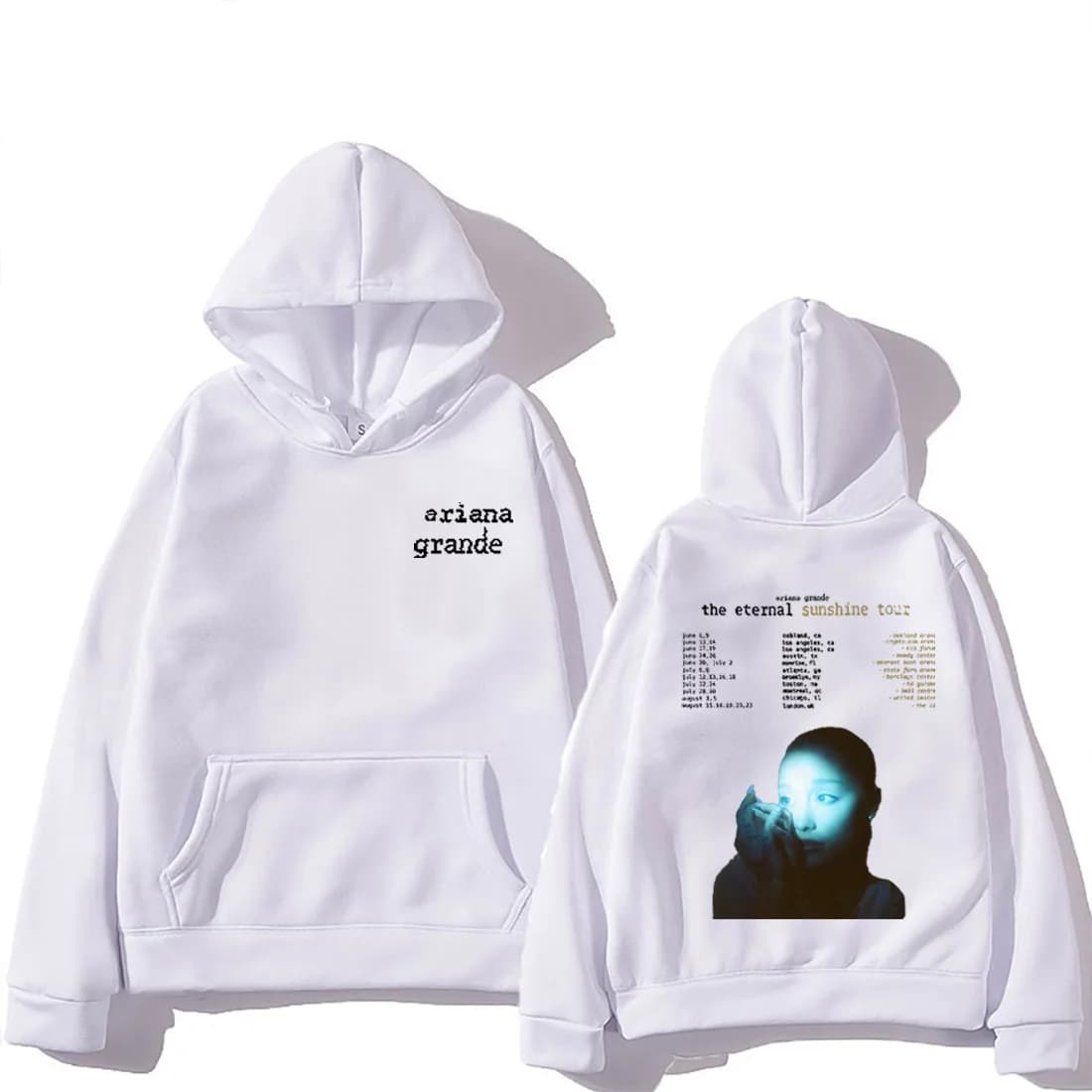 Ariana grande l'éternel soleil tour 2025 graphique sweat à capuche pour homme femme mode manches lon