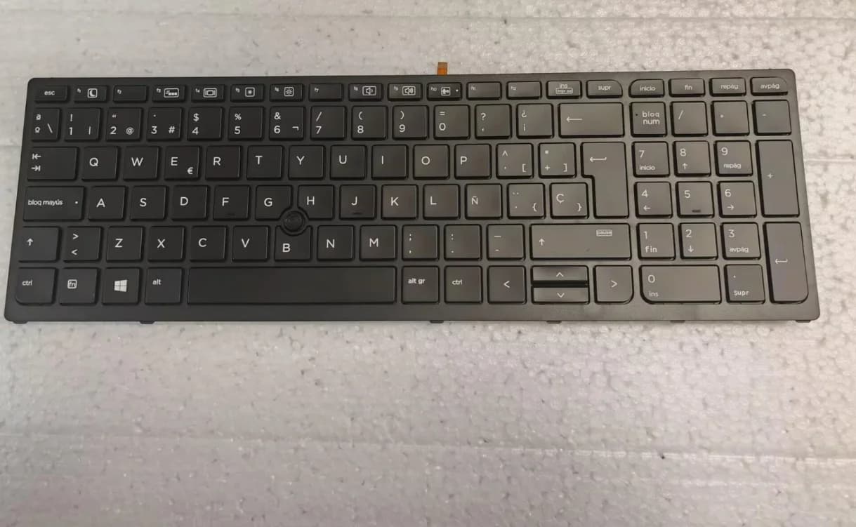 Clavier rétroéclairé espagnol pour HP ZBOOK 15 G3 15 G4 ZBOOK 17 G3 17 G4 avec point