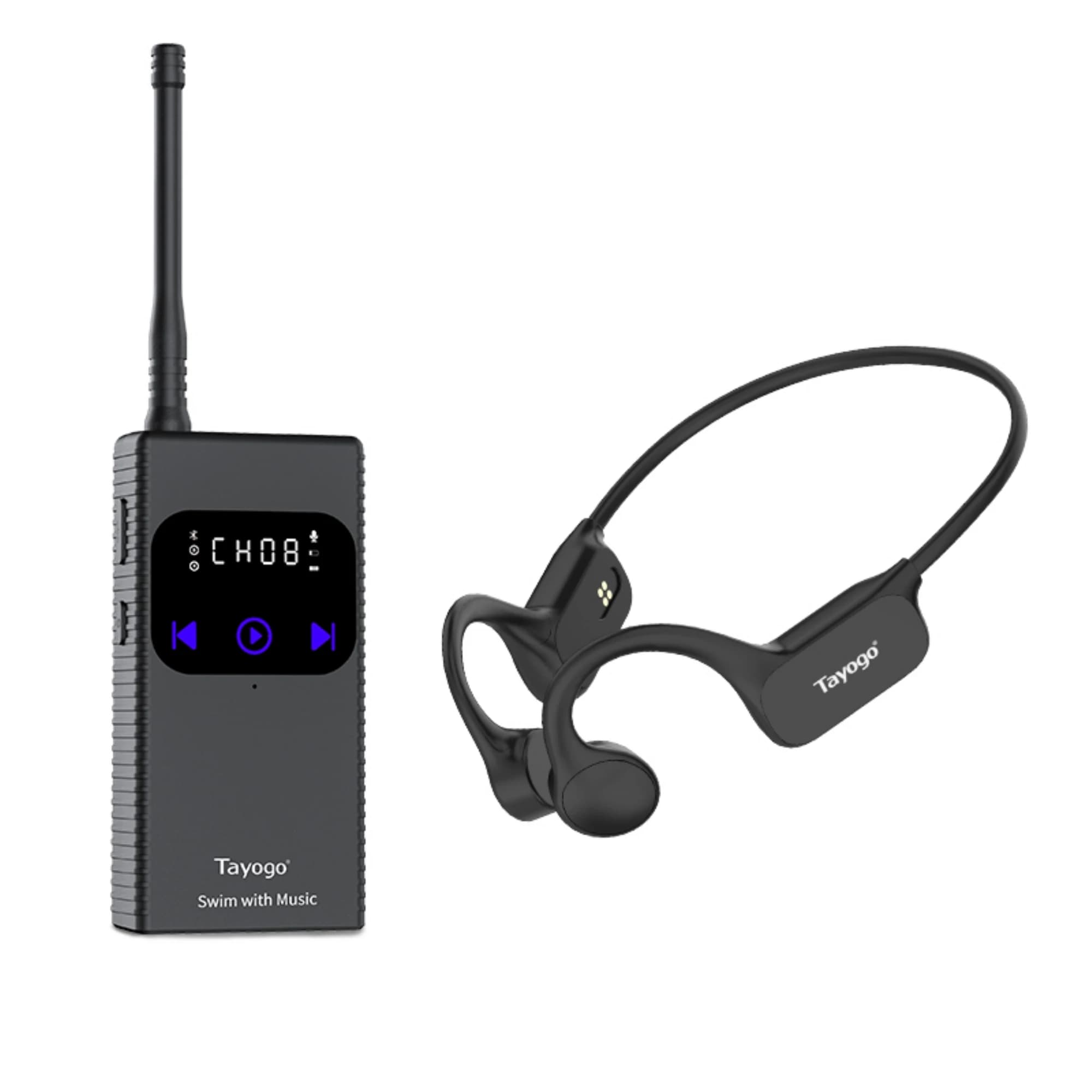 Écouteurs de natation étanches pour Spotify Music, sans fil, aucun téléchargement MP3 requis pour la