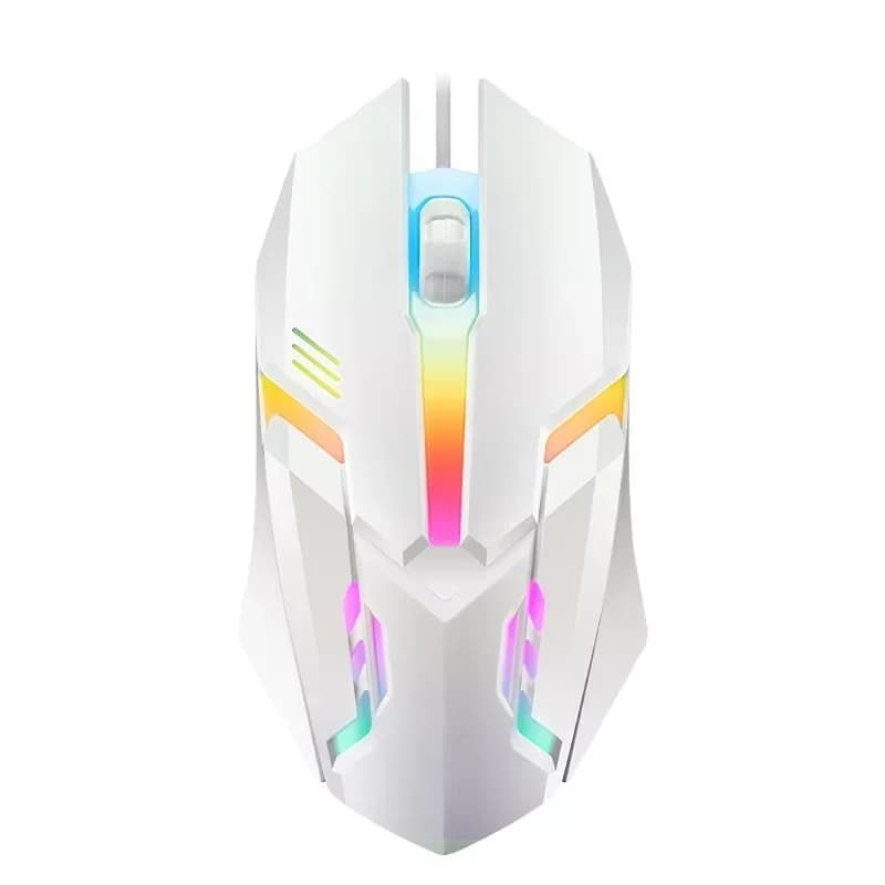 Souris de jeu filaire USB LED souris rétro-éclairée lumineuse 3D souris optique ergonomique réglable