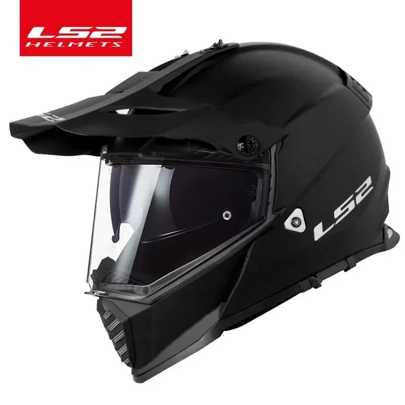 LS2 MX436-Casque de moto à double lentille d'origine, casse-tête tout-terrain de descente, Casco Mot