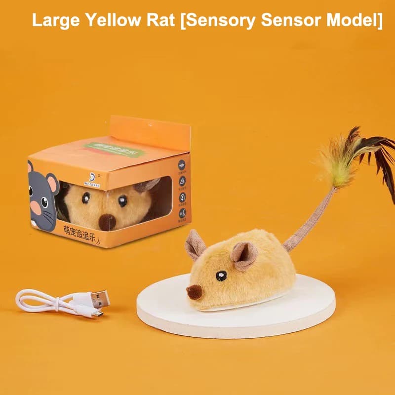 1 pièce Jouet souris et chat électrique télécommandé de simulation pour l'auto-divertissement et la