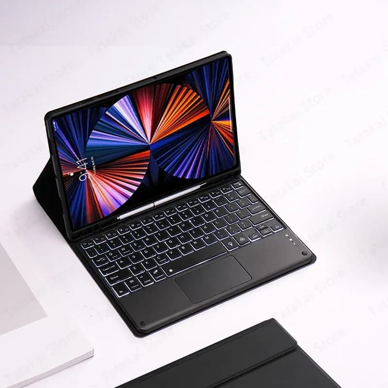 Clavier rétroéclairé avec trackpad pour Samsung Galaxy Tab S10 FE Plus, étui pour Tab S10 FE+ 13,1 p