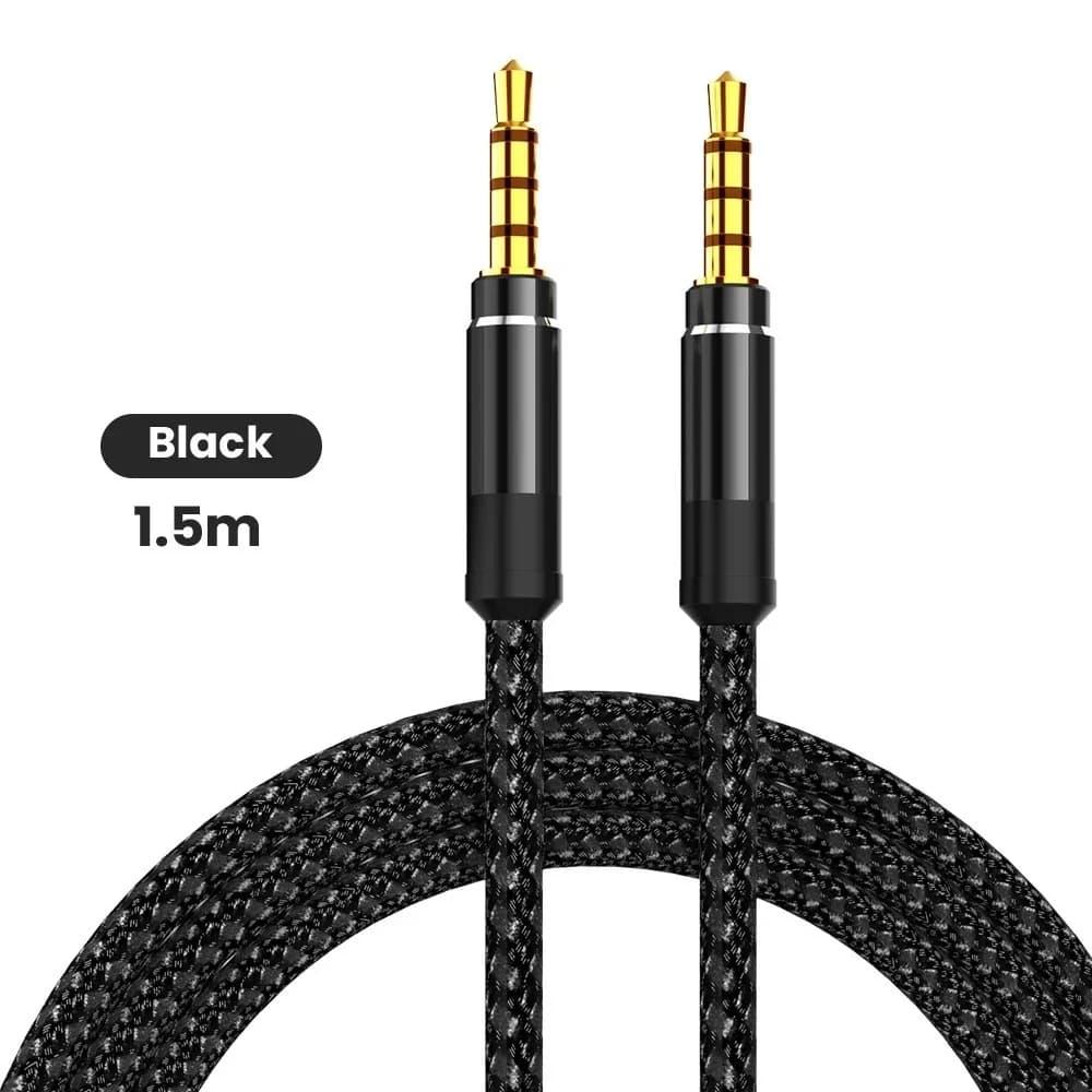 Câble Audio ligne Aux d'extension mâle à mâle, 1.5m, 3.5mm, pour iPhone, Samsung, Xiaomi, casque de