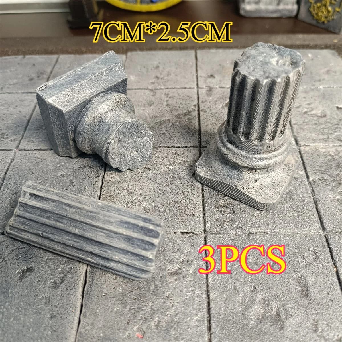 Accessoires de scène Saint Seiya: Statue Athena/Base de colonne romaine/cadran de tour de cloche/hor