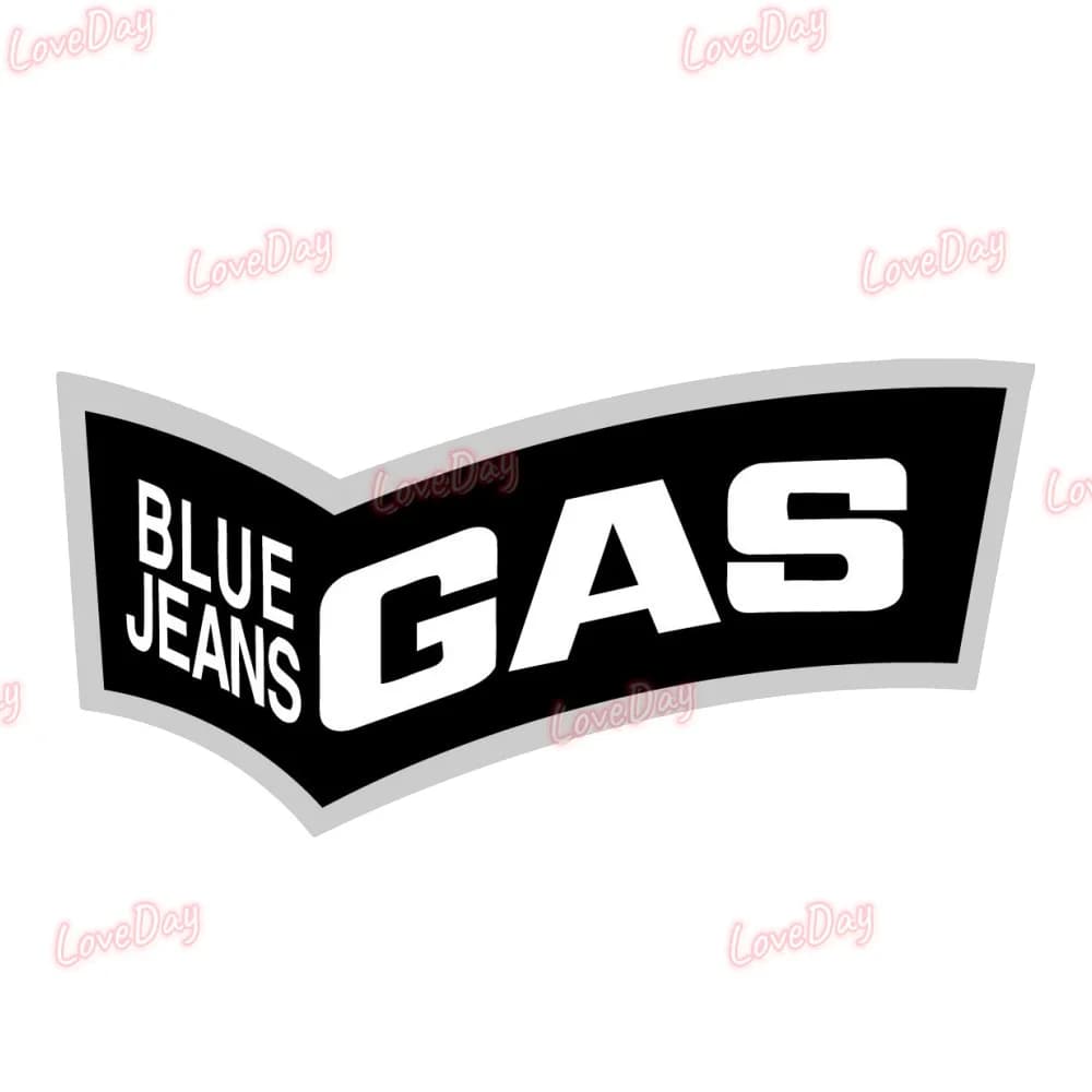 Autocollant en vinyle avec logo GAS Jeans pour sponsor de course moto GAS GP, autocollant décoratif