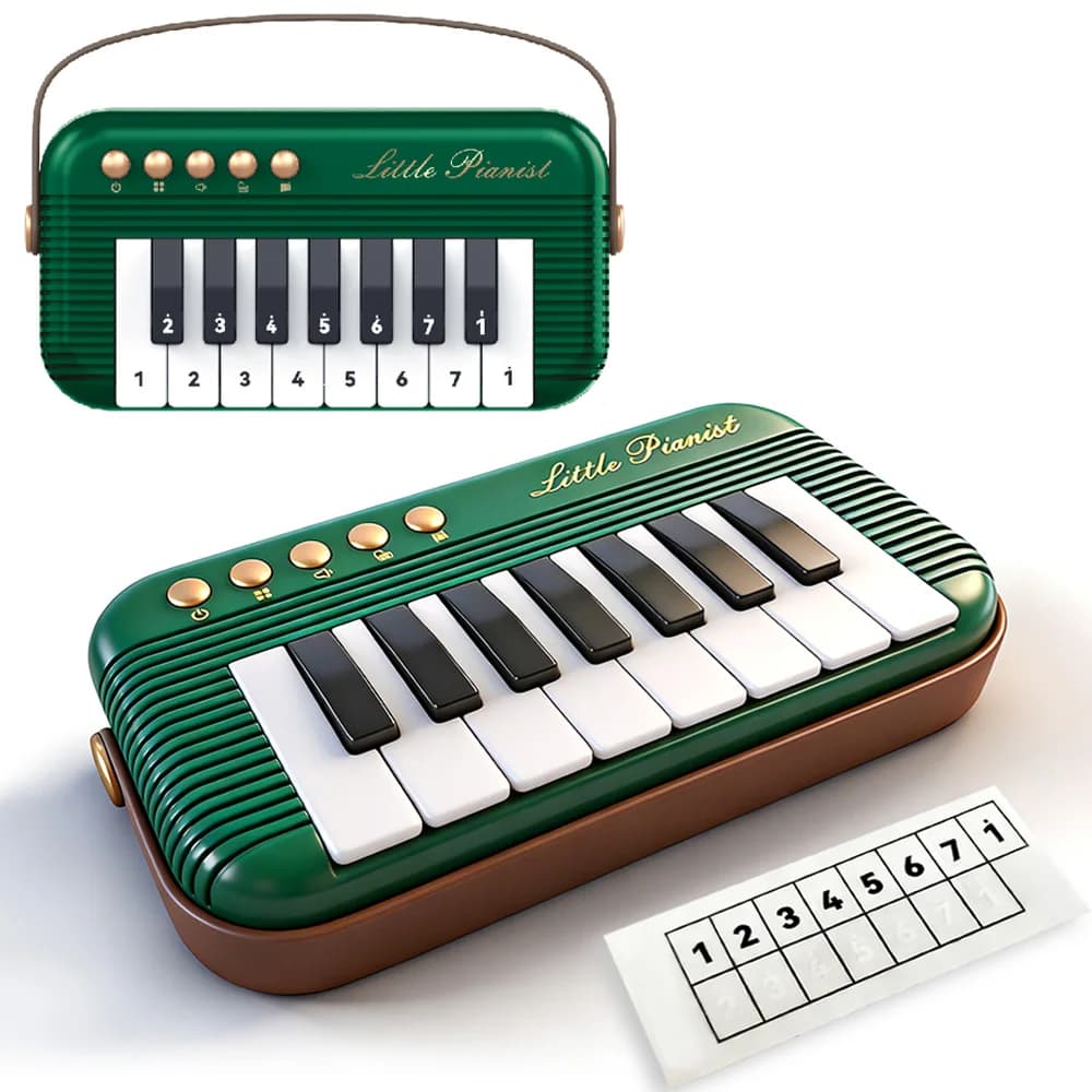 Jouets de clavier de piano miniature 5 couleurs pour enfants, piano de poche rétro, jouets musicaux