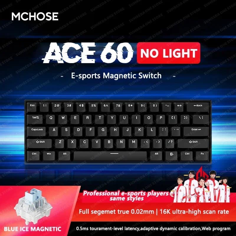 Mchose Ace 68 Ace60 Pro Ace68 Ace60 clavier magnétique de jeu filaire déclencheur rapide 0.005mm 8K