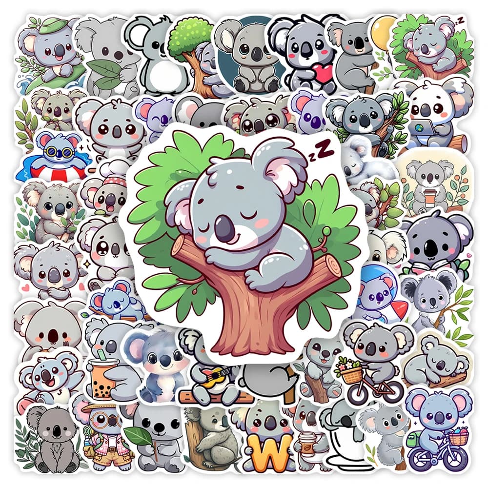 Autocollants animaux Koala australien, jouets mignons, cadeau pour enfants, Scrapbook, journaux indé