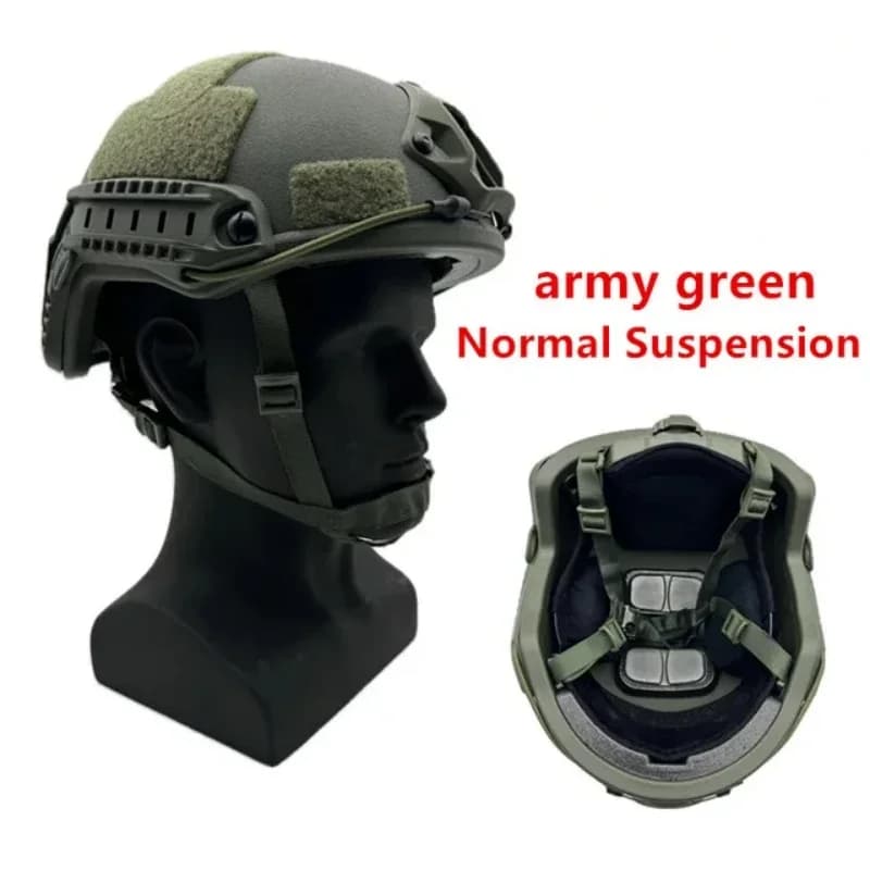 Casque tactique ACH High Cut de haute qualité pour la chasse en extérieur, en Kevlar, avec système d