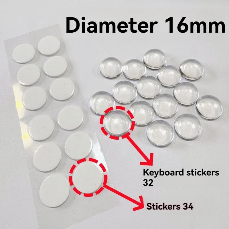 Autocollants de clavier adaptés aux ongles longs, avec coussin surélevé, housse de protection pour s