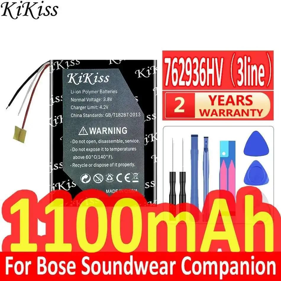 Batterie pour écouteurs sans fil 762936HV 762936, 3 lignes, 1100mAh, pour Bose Soundwear, compagnon