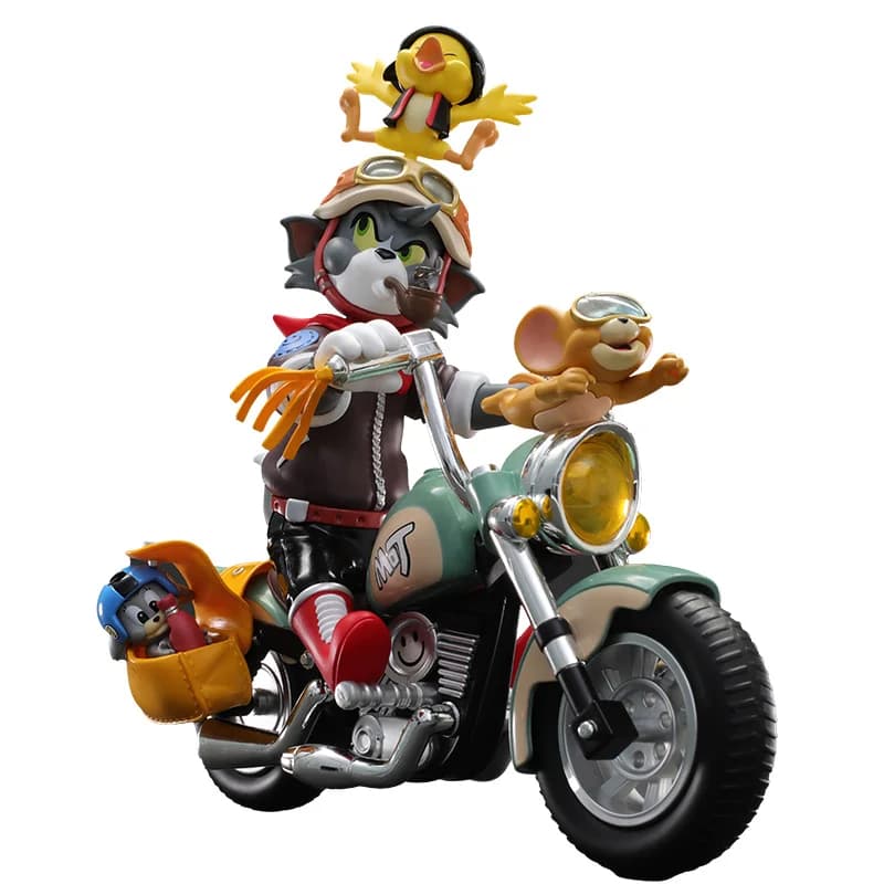 En Stock 52 jouets 1/12 classique court série animée TOM JERRY chat souris rétro moto 6in 18CM ensem