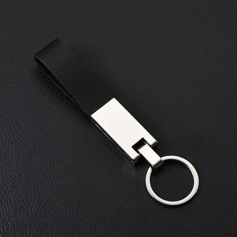 Porte-clés en métal et cuir personnalisé avec logo sur mesure, accessoire de mode pour voiture, idéa