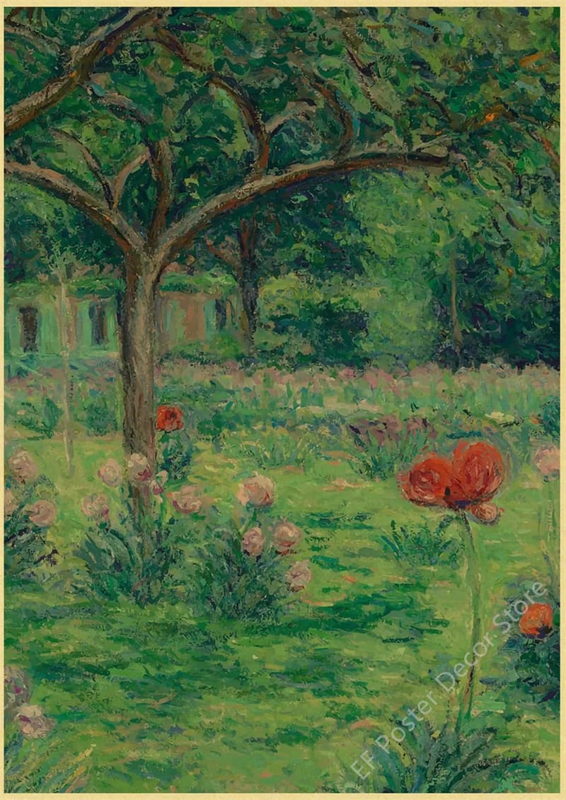 Claude Monet œuvre d'art affiche paysage peinture à l'huile affiches imprime Vintage maison salle à