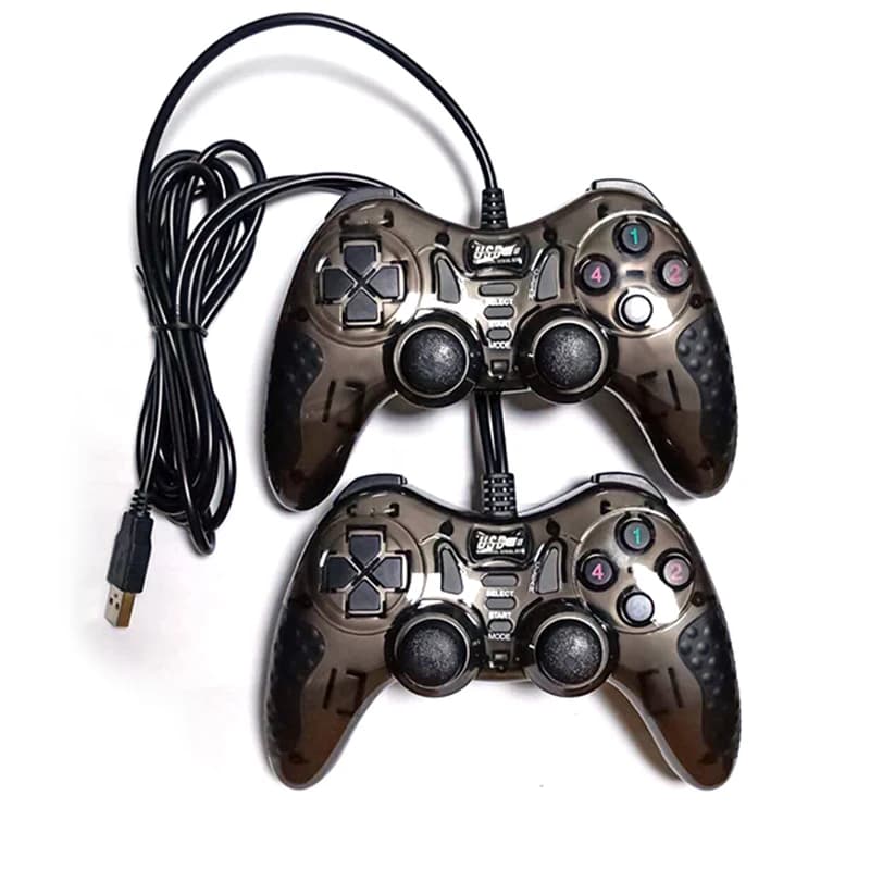 Manette de jeu filaire USB à double Vibration, pour ordinateur PC Windows XP 7 8 10 PS3