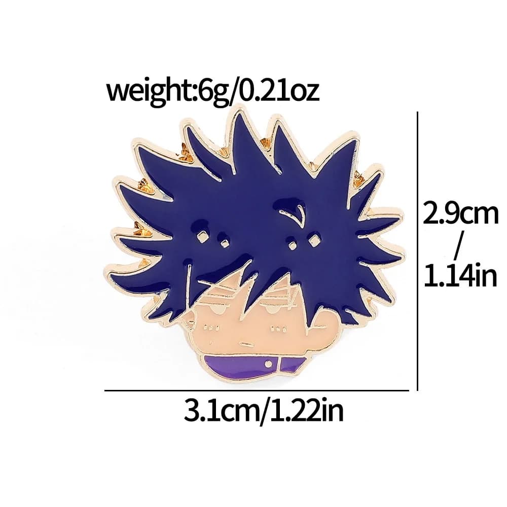 Broche de dessin animé mignon Itadori Yuji Gojo Satoru, accessoires de sac, Badge en alliage métalli