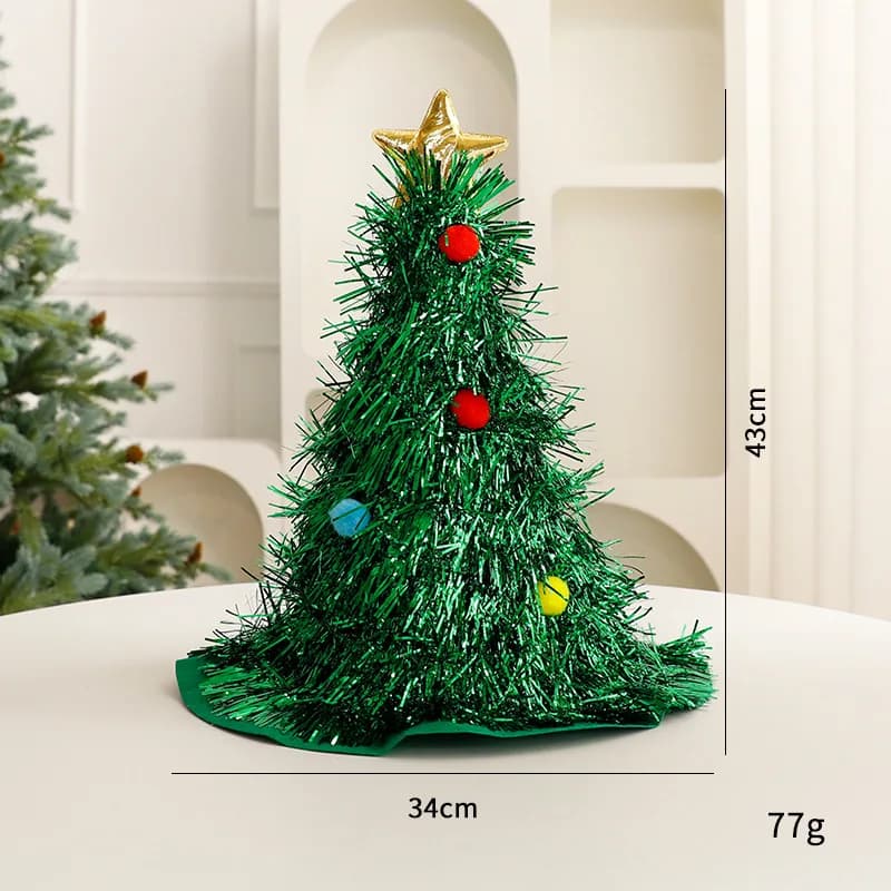 Chapeaux de noël décorations petits arbres de noël, accessoires de tir, couvre-chef pour enfants et