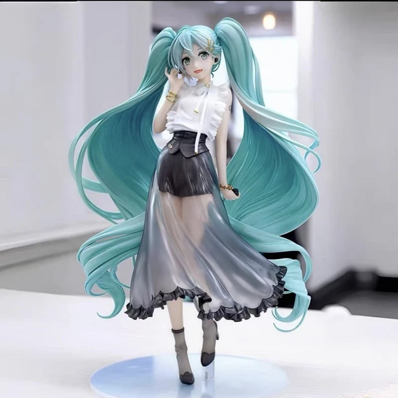 Hatsune Miku tenue décontracté 27 cm debout Pose Anime Figure modèle Statue bureau décoration cadeau