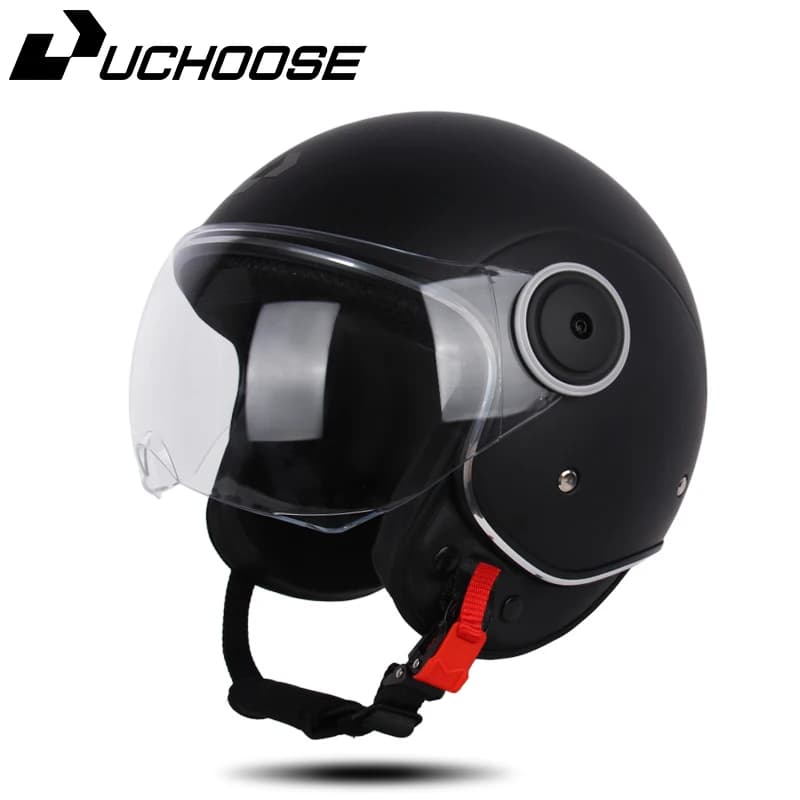 Casco protecteur Casco ouvert para moto, homologado DOT Retro protección cabeza, 3/4, Vintage, Chopp