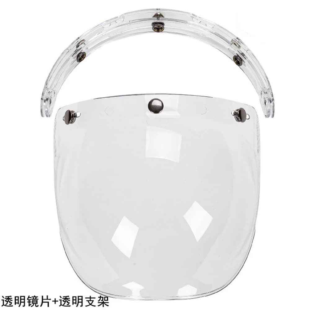 Casque bulle visières Vintage moto casques visage ouvert rabattable casque pare-brise bouclier Capac