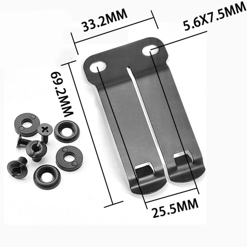 1 pièce Étui KYDEX en acier inoxydable type K, accessoire de ceinture élégant, clip de ceinture sécu