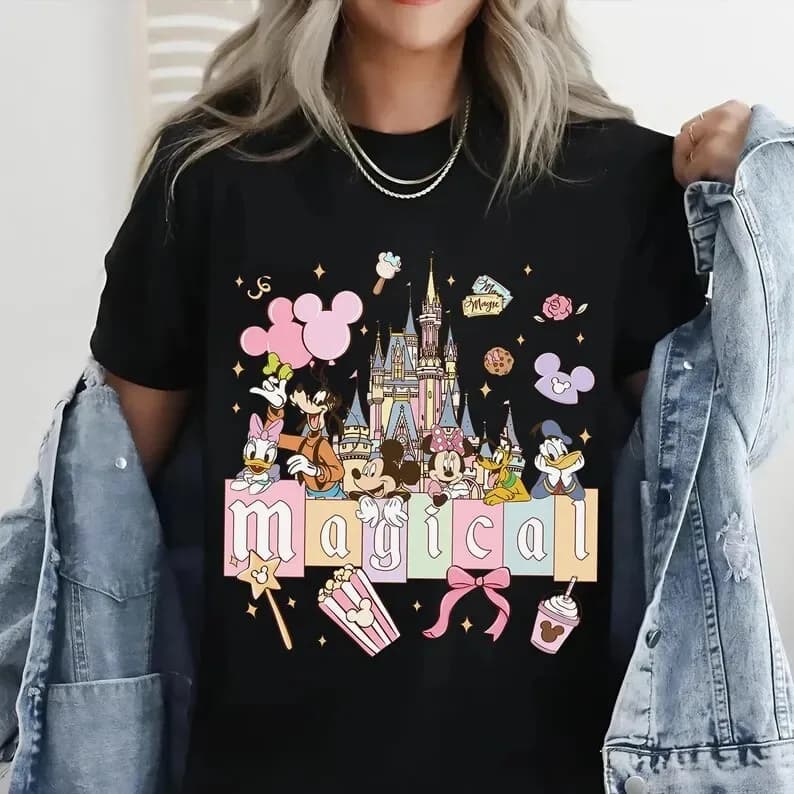 T-shirt en coton pour enfants, motif Mickey Mouse, été 2026, tenue parent-enfant, hommes, femmes, fa