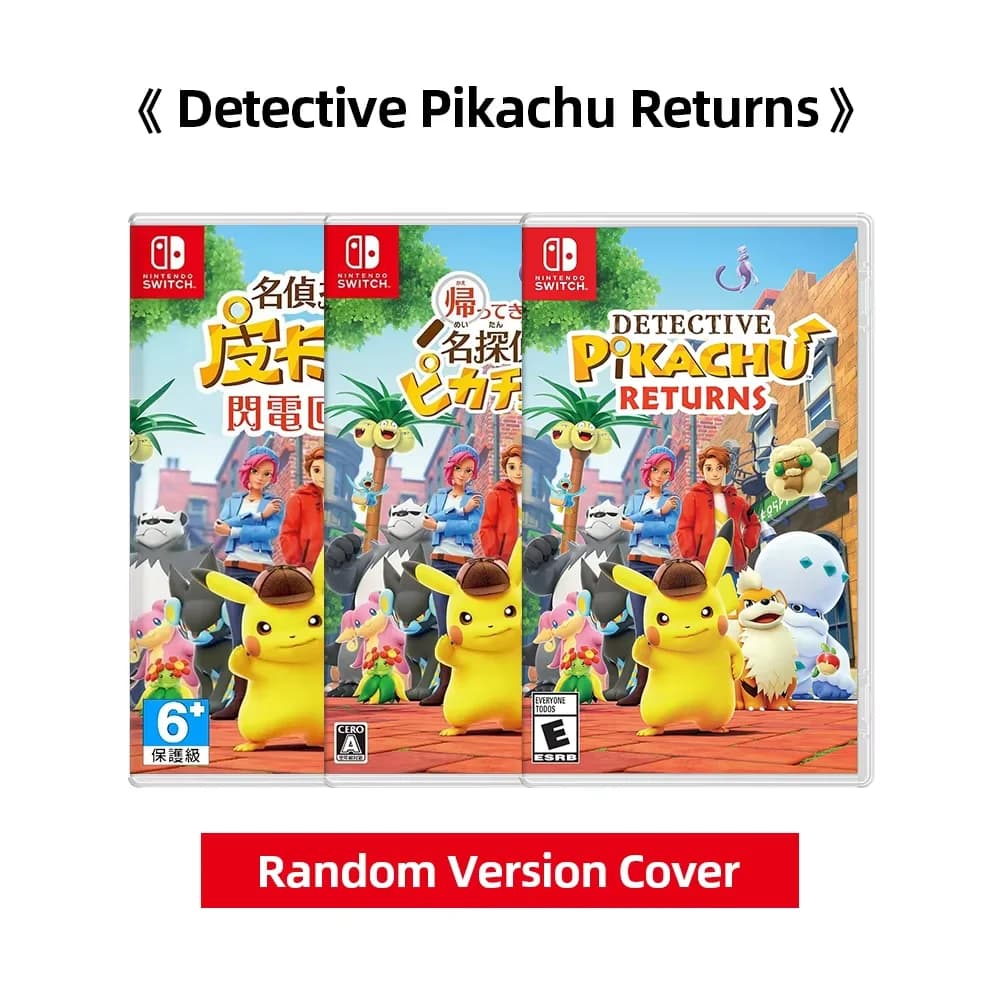 Détective Pikachu retournez les offres de jeux Nintendo Switch 100% carte de jeu physique originale
