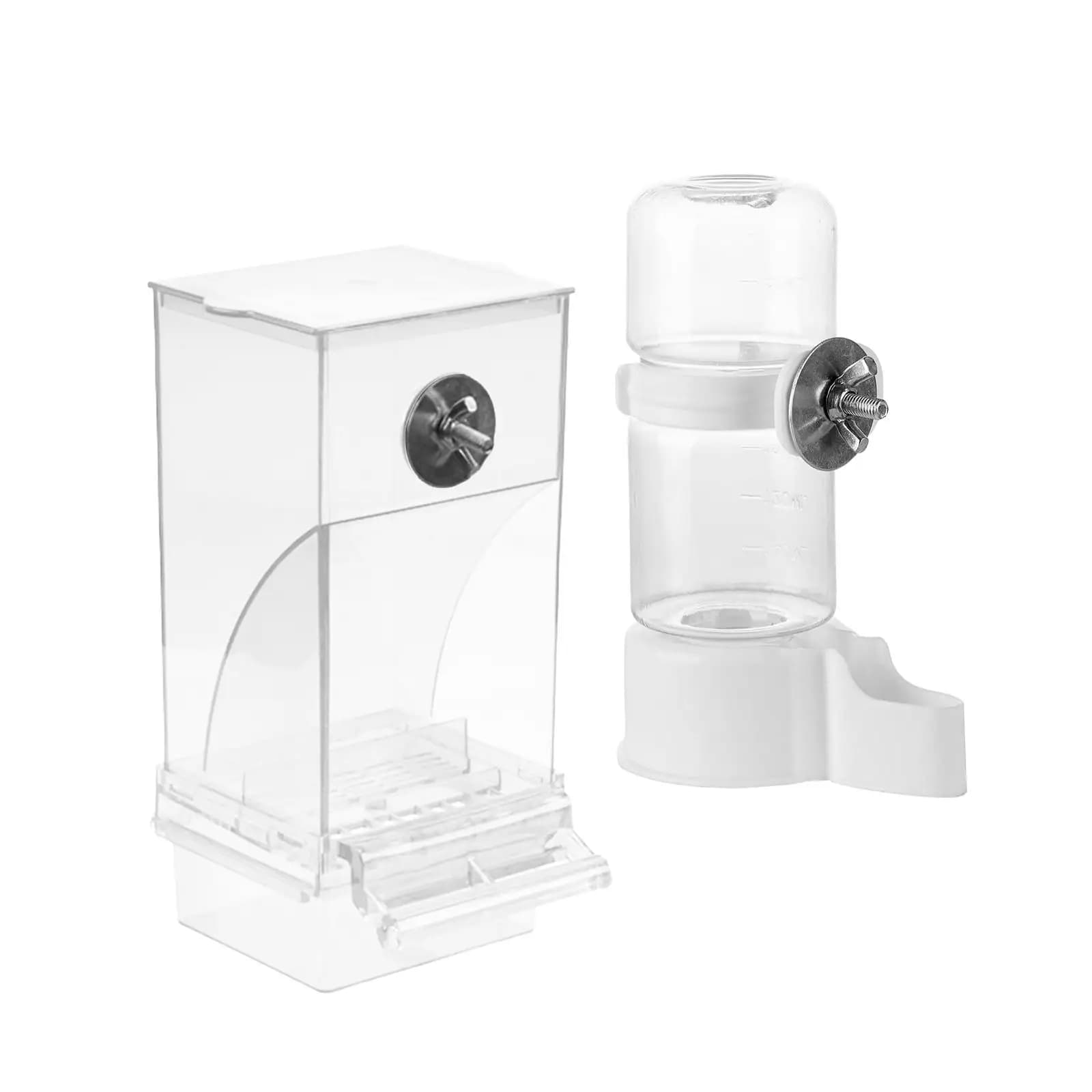 Mangeoire pour oiseaux, ensemble distributeur d'eau, Cage transparente, accessoire, bol de nourritur